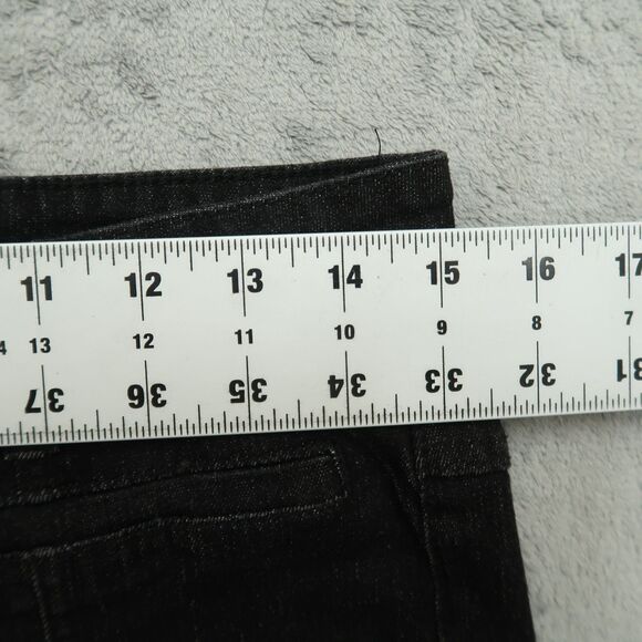 Thread Market  Jeans Junior's Size 13/31 Gray Mid-Rise Flare Denim 30" Inseam - Picture 3 of 16